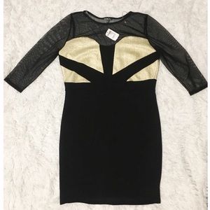 Charlotte Russe Black & Gold Dress